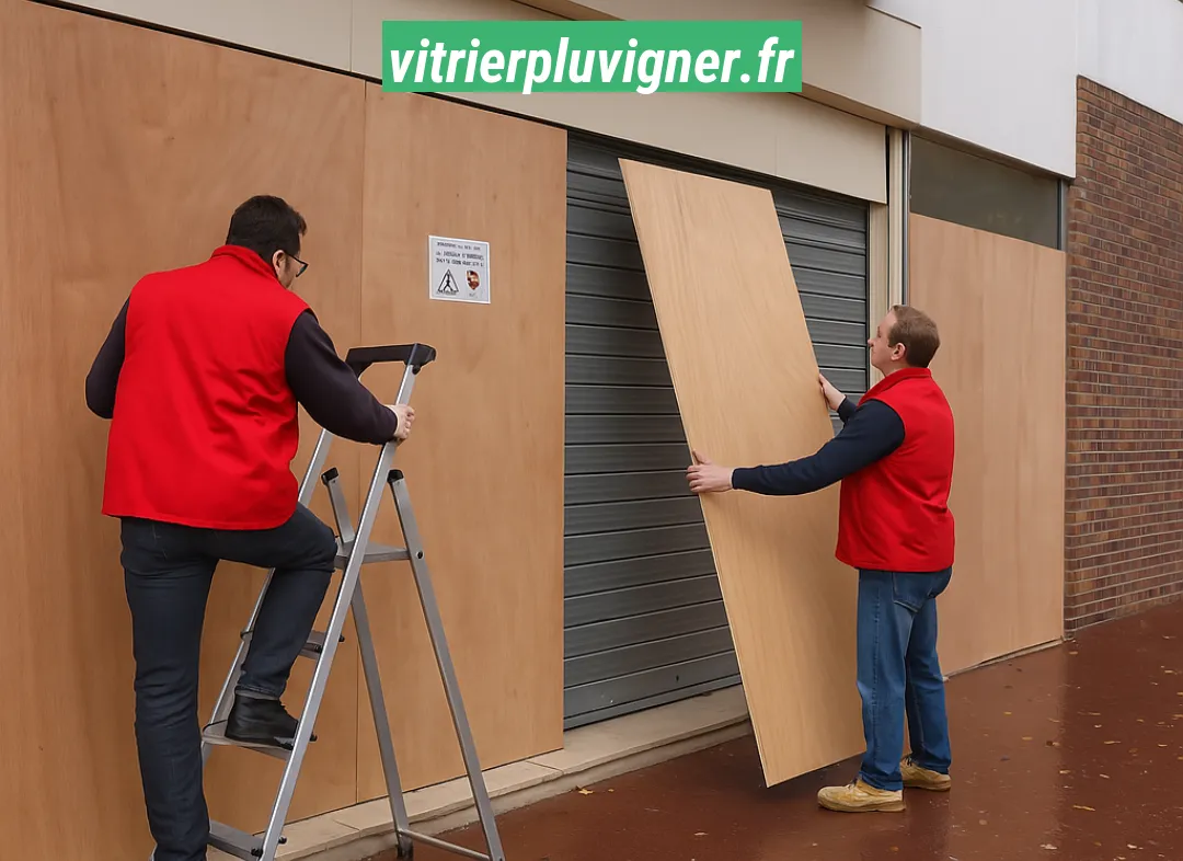 Mise en sécurité fermeture provisoire Pluvigner